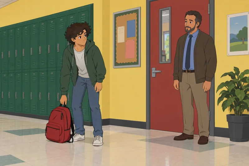 School Questionnaire Test follows a hallway check.