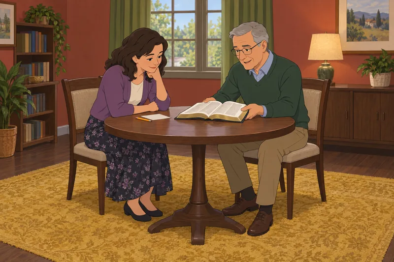 El cuestionario sobre 1 muestra una Biblia abierta.