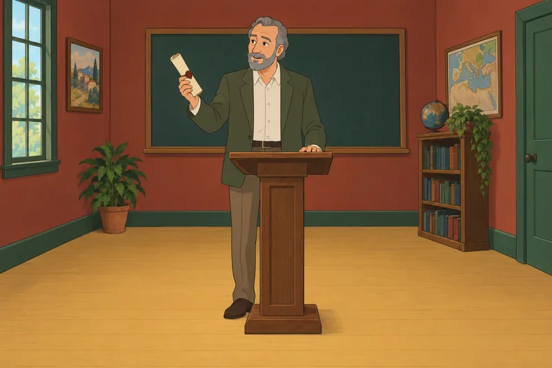1 Timothy Quiz: a facilitator reviews a scroll.