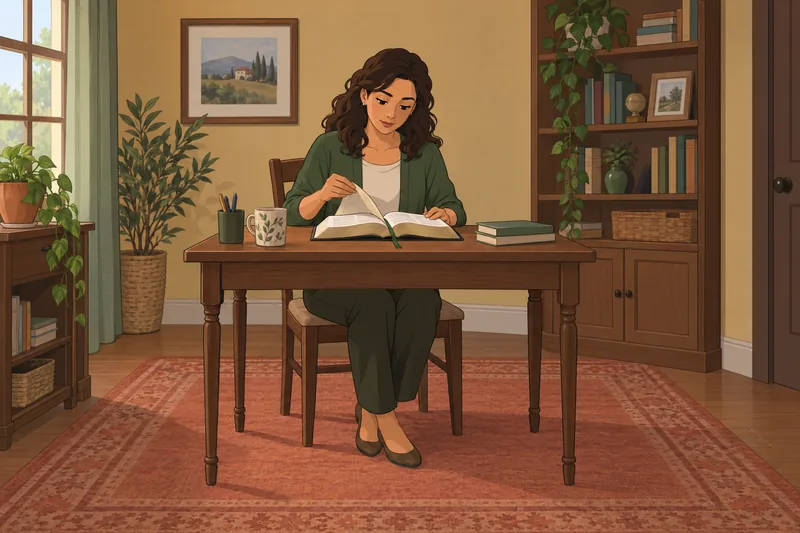 1 Timothy Quiz: a reader studies Scripture.