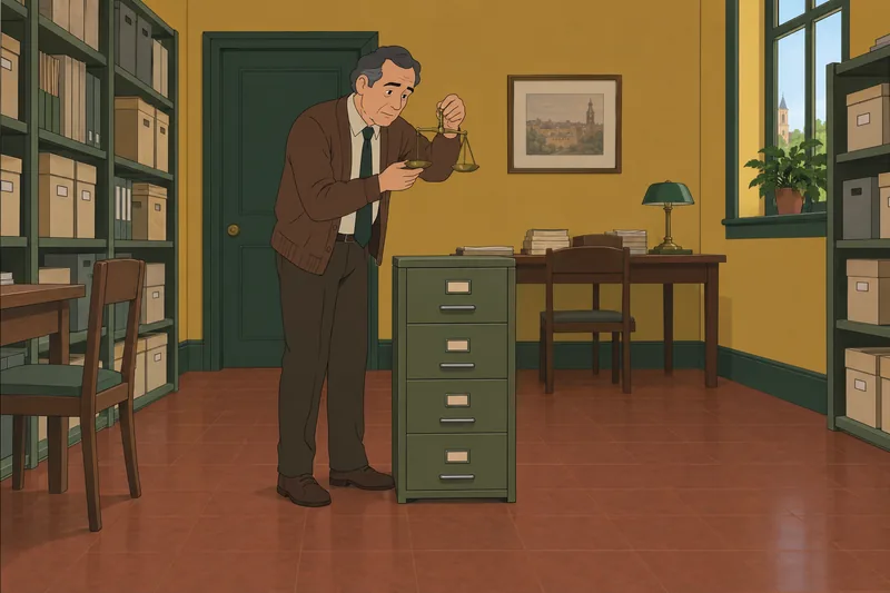 El cuestionario sobre las enmiendas muestra un archivista.