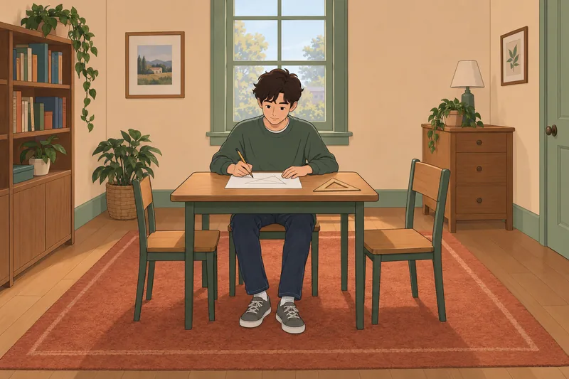 Un alumno practica el cuestionario de Matemáticas.