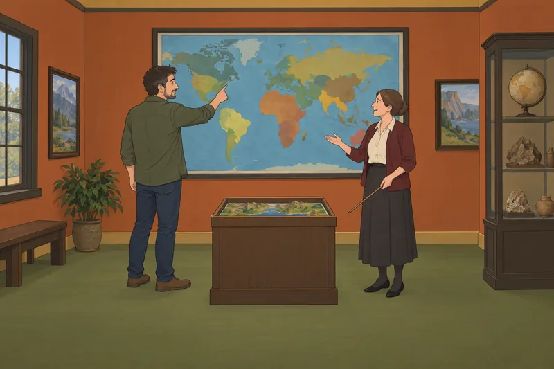 El cuestionario de los países explora costas.