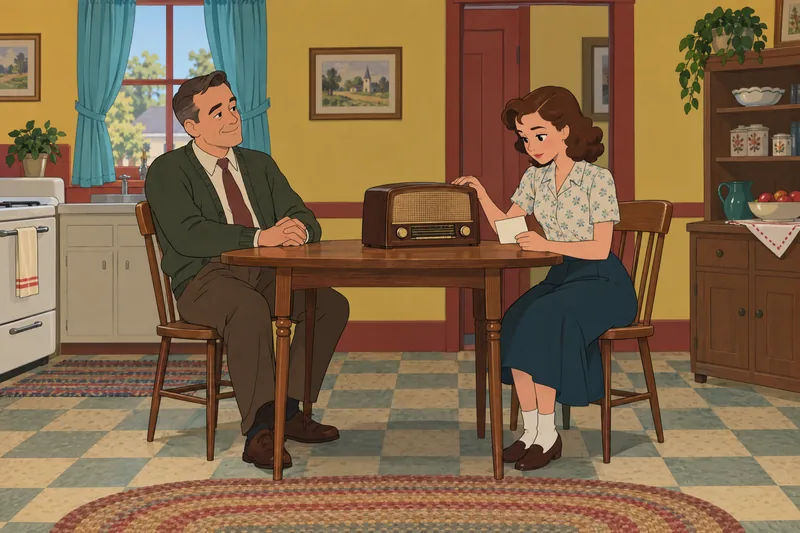 Quiz sobre la radio reúne a dos adultos.