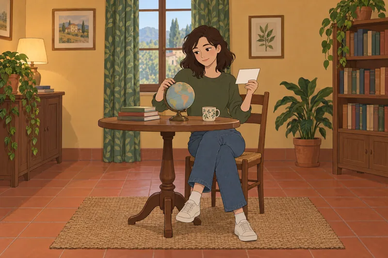 Prueba de conocimientos: estudiante observa un globo.