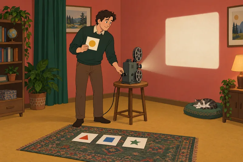 Quiz de películas muestra un proyector.