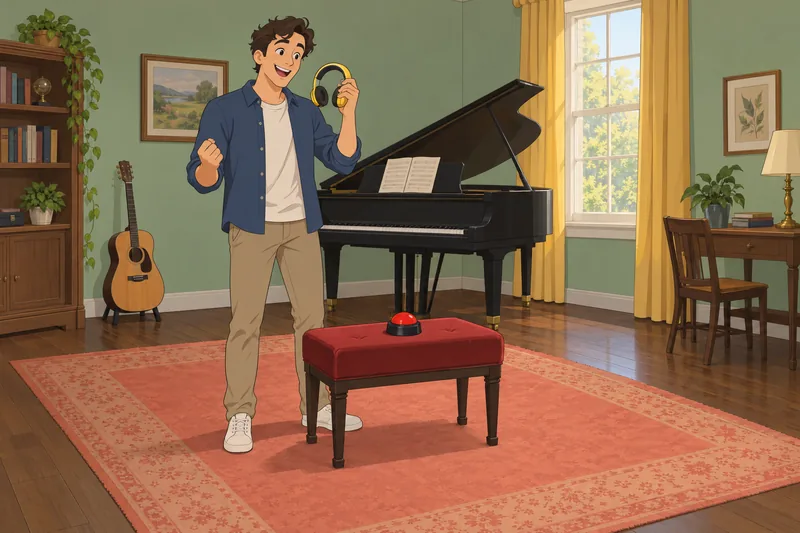 Quiz de música reúne atención y auriculares.