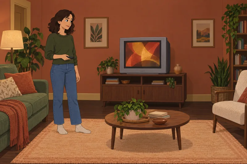 Quiz sobre los 2000 muestra una TV brillante.