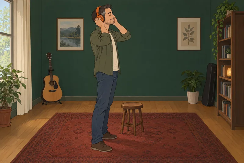 Un oyente atento descubre el cuestionario sobre música.