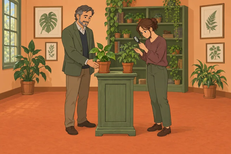 El cuestionario sobre la evolución compara plantas.