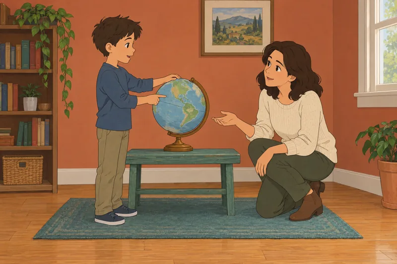 El cuestionario de mapas acompaña un globo.