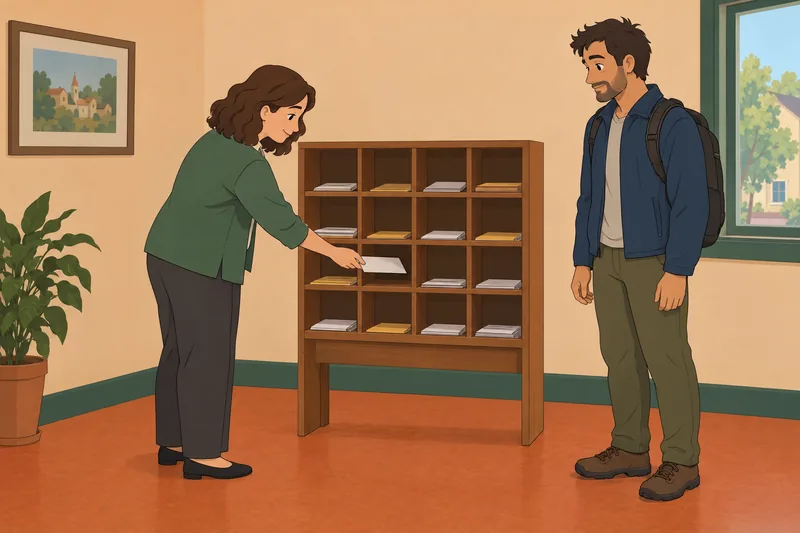 El cuestionario de comprensión acompaña un sobre.