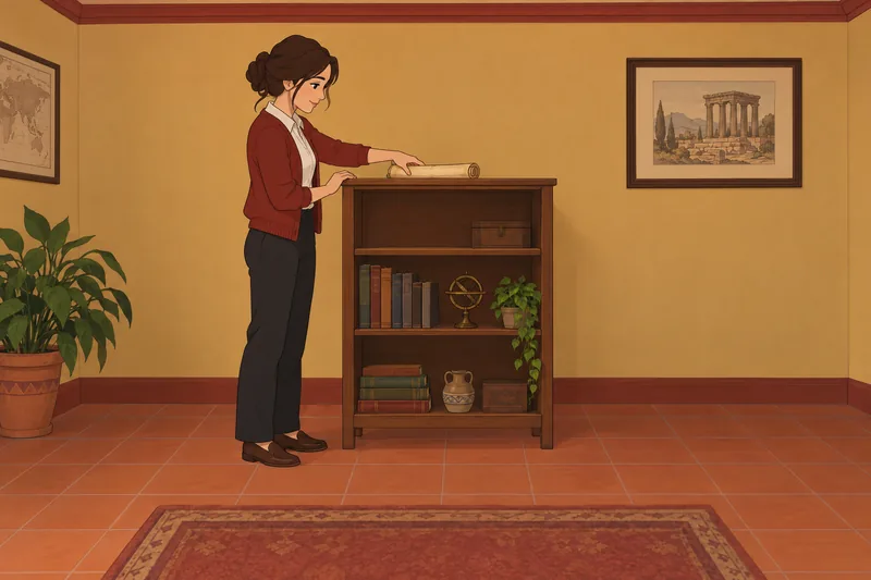 El cuestionario del 4 muestra un pergamino.
