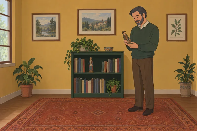 Quiz de compatibilidad muestra un hombre colocando figurillas.