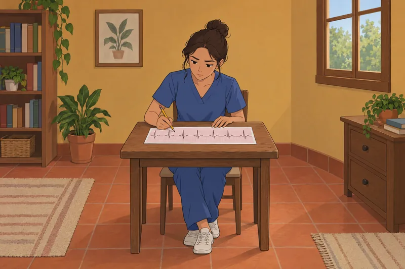 6 Second ECG guides focused rhythm practice.