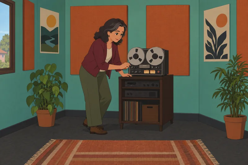Quiz de música presenta una cinta girando.