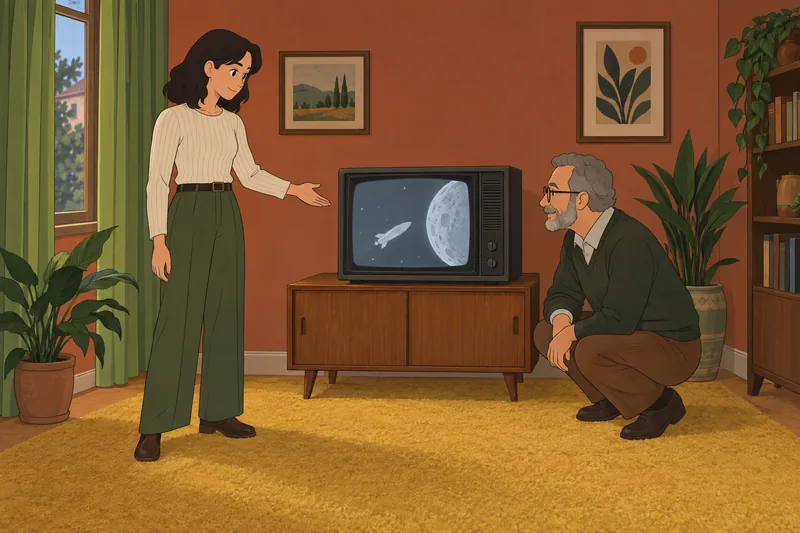 Quiz sobre los: un televisor evoca historia.
