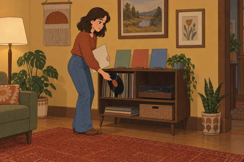 Quiz de música muestra una escucha entre vinilos.