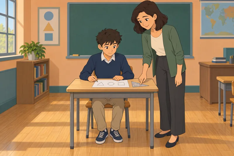 El cuestionario de matemáticas guía una práctica serena.