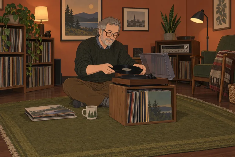 Quiz de música: archivista reconoce un vinilo.