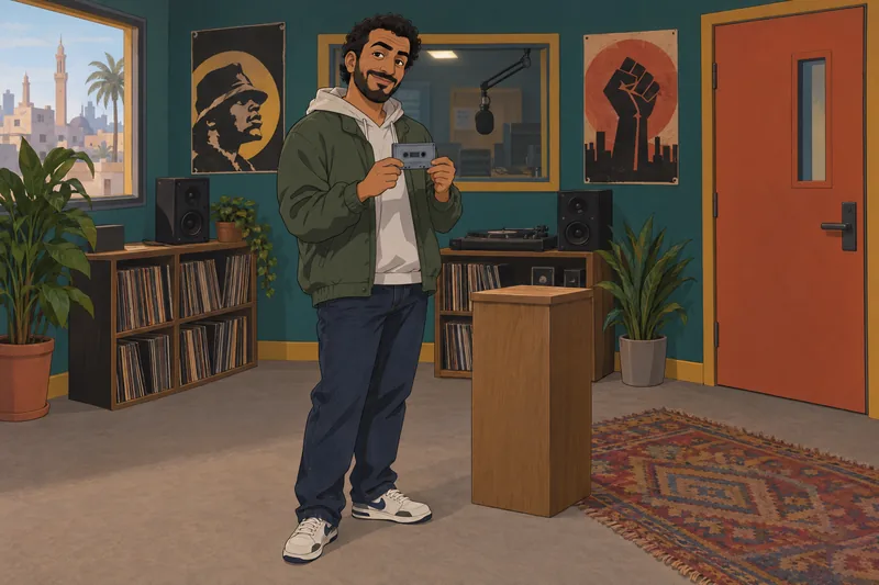 90s Hip Hop quiz shows cassette recognition.