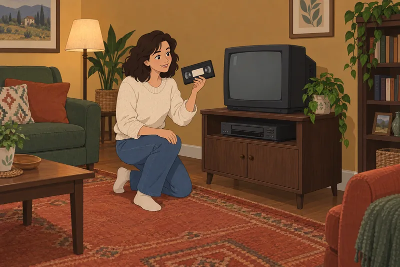 90s Items Quiz shows a VHS cassette.