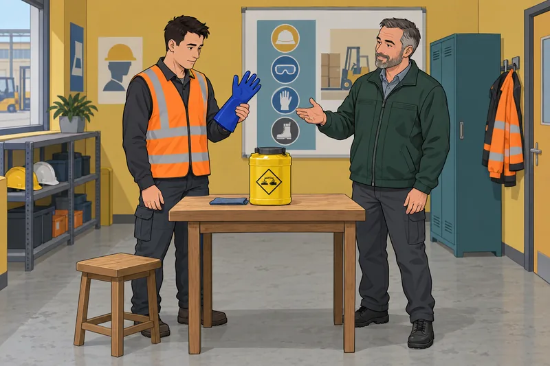 911 Safety Quiz shows a worker checking PPE.