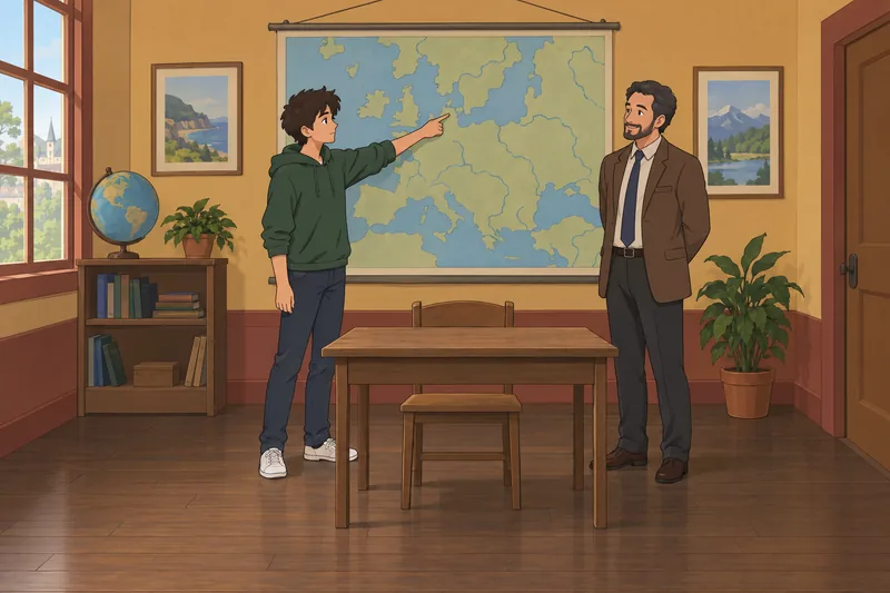 A calm review supports 9th Grade Geography.