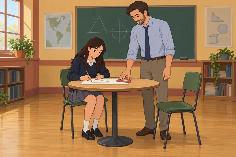 Repaso: cuestionario de matemáticas con transportador.