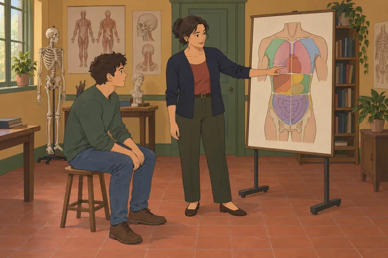 Abdominopelvic Regions Quiz shows a tutor reviewing anatomy.