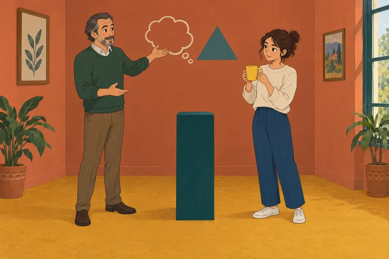 Abstract and Concrete: a tutor demonstrates tangible nouns.