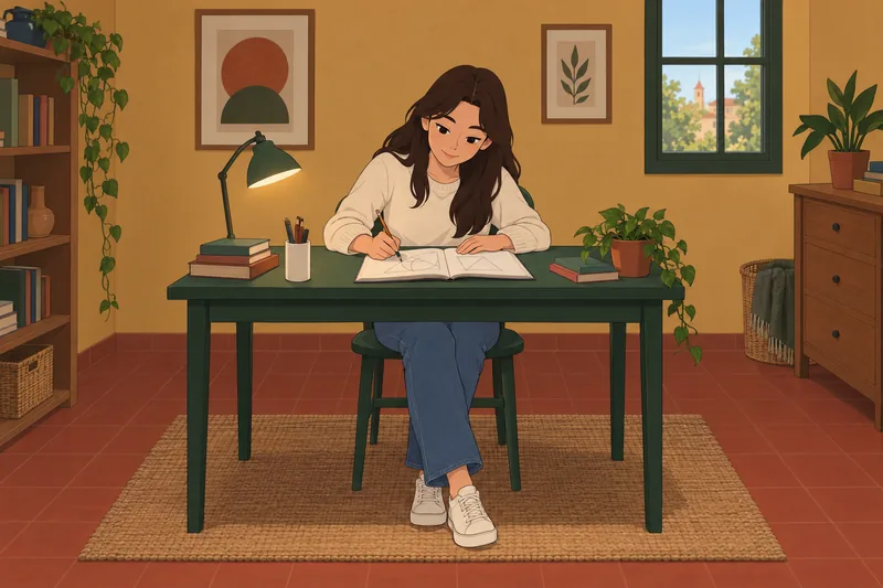 interés académico y acompaña una escena de estudio.