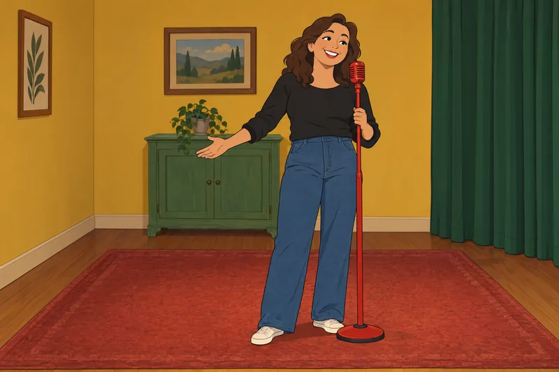 Adam Sandler Quiz remembers a stage microphone.