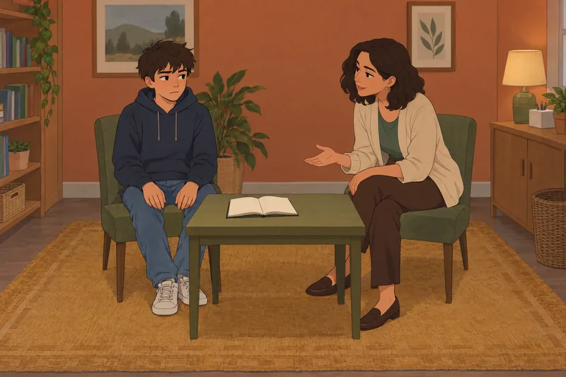 cuestionario de ansiedad: adolescente escribe con inquietud.