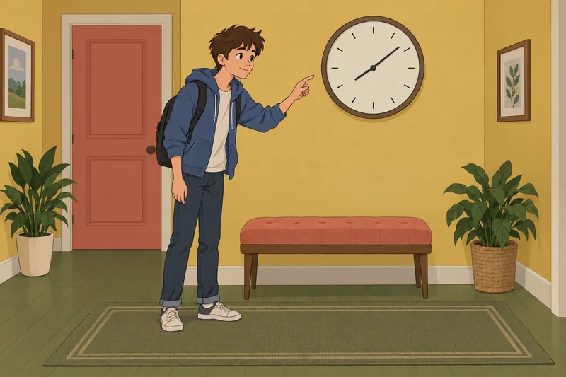 Adolescent Time Attitude meets a silent clock.