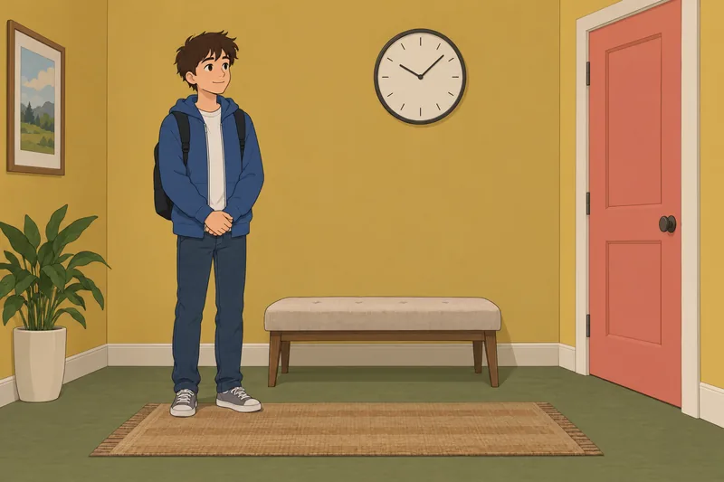 La escala de actitud observa el reloj.