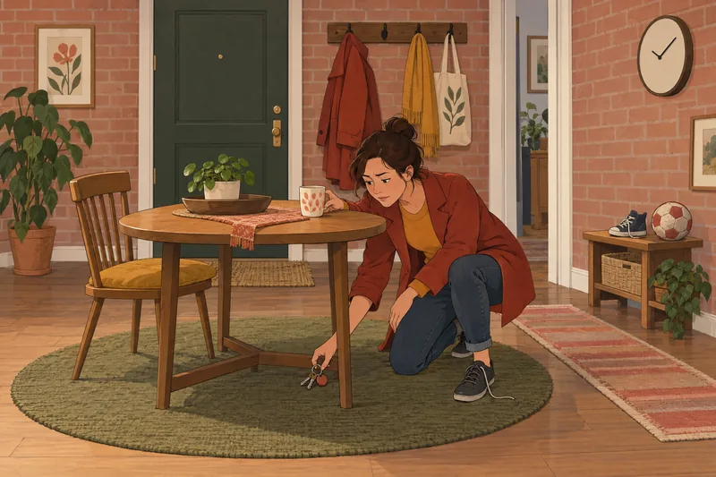 Dyspraxia Test for Adults: keys under the table