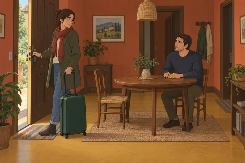 Adult Separation Anxiety appears during a departure.
