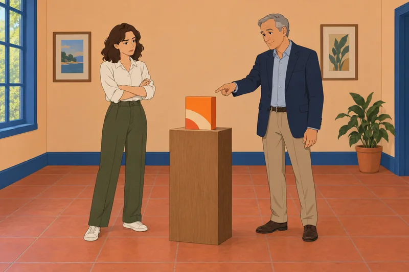 El cuestionario sobre publicidad muestra un expositor.