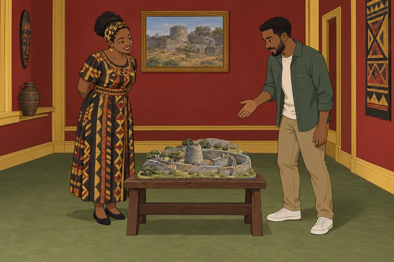 Africa Facts Quiz features a landmark model.