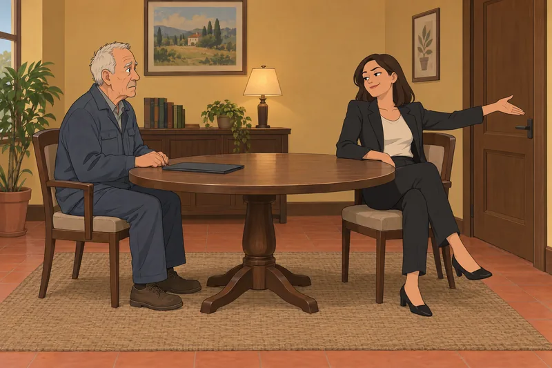 Ageism Questionnaire Test: applicant meets a dismissive manager.