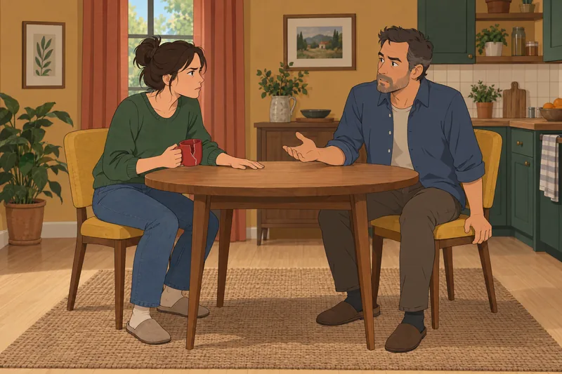 El de agresividad (cuestionario) muestra una discusión doméstica.