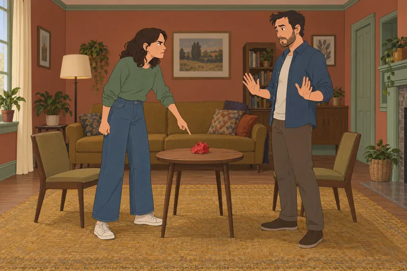 Aggressive Behavior Test: tense disagreement in a room.