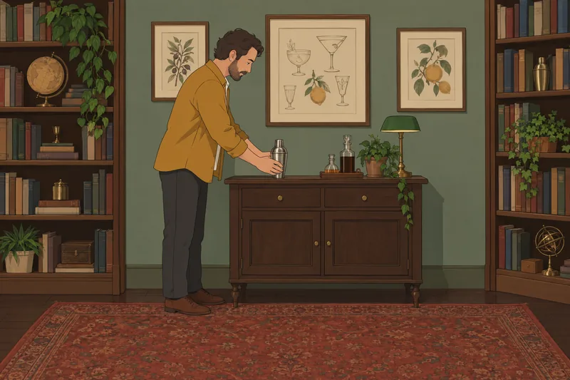 Este cuestionario sobre la coctelería muestra una coctelera.