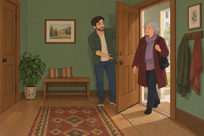 Self-Report Altruism Scale: a neighbor holds a door.