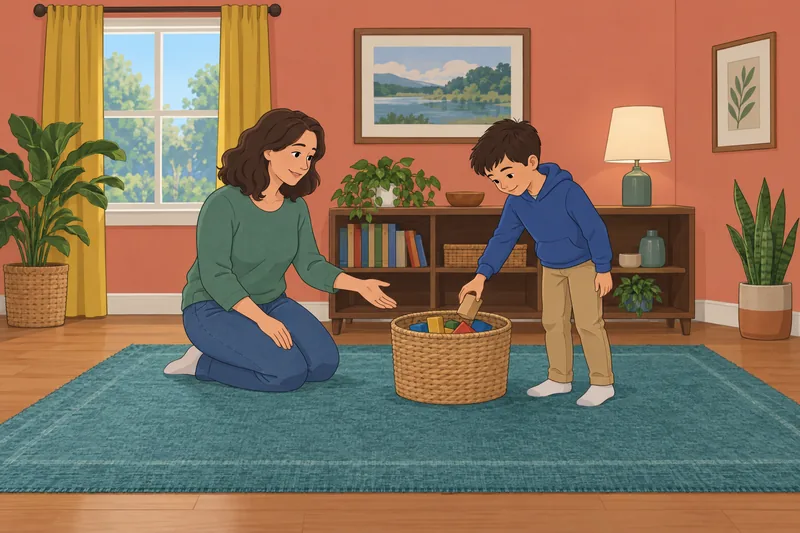 Am I a parent guiding a tidy routine?