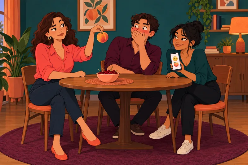 Pervert Quiz: friends catch a peach double meaning