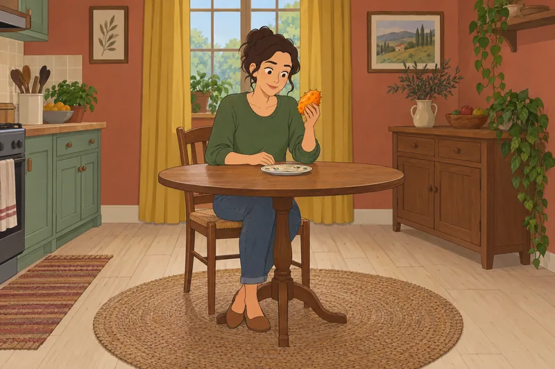 Am I a woman testing unfamiliar fruit?