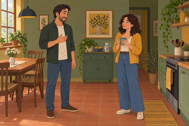Momento de atractivo para hombres al recibir visitas.