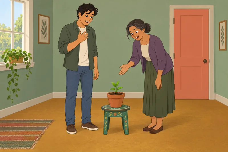 ¿Soy increíble?: una adulta cuida un brote.
